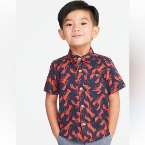 Old Navy Kids Red Lobster Print Shirt SZ 5T